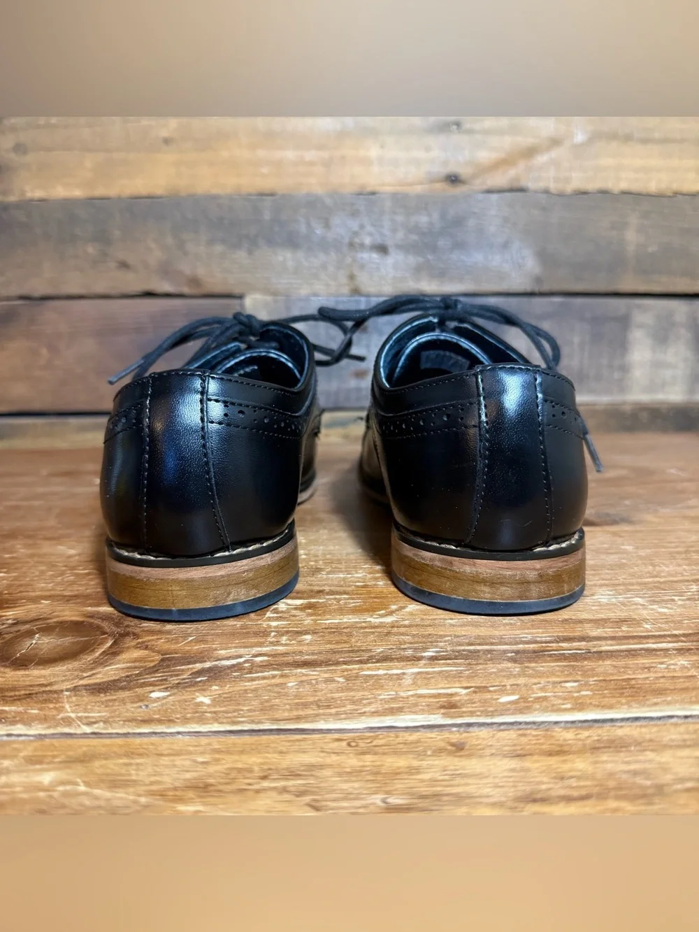 Bruno Marc Boy's Prince-K1 Classic Oxfords Black Dress Shoe Boys size 4.